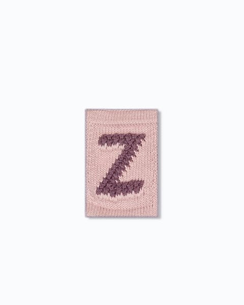 Gebreide letter vlaggetjes N-Z - Knitted Letters - Roze tinten - SmallStuf
