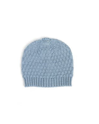 Knitted beanie - Merino wool - Blue - Smallstuff