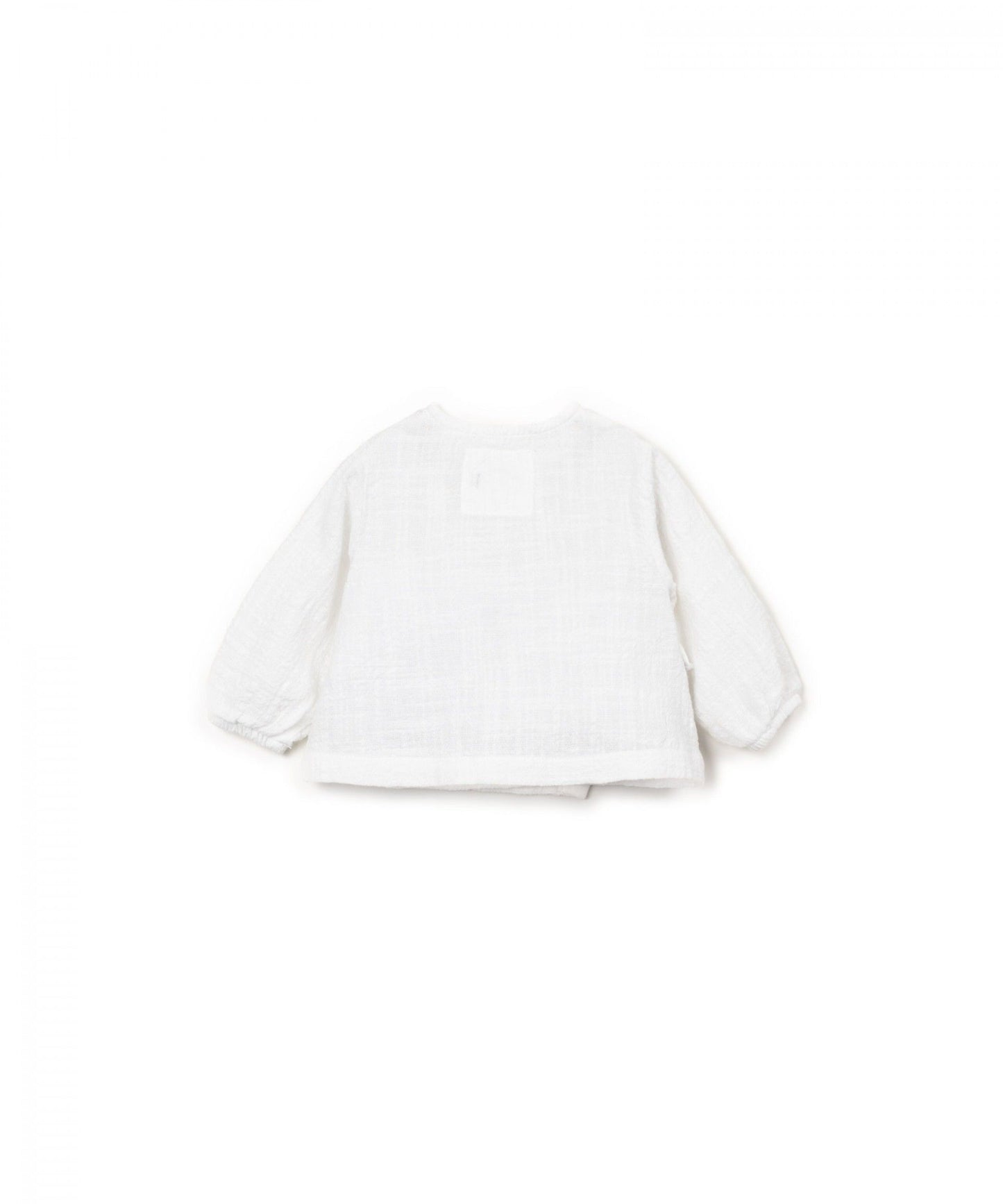 Wrap blouse muslin - White - 100% organic cotton - Play Up