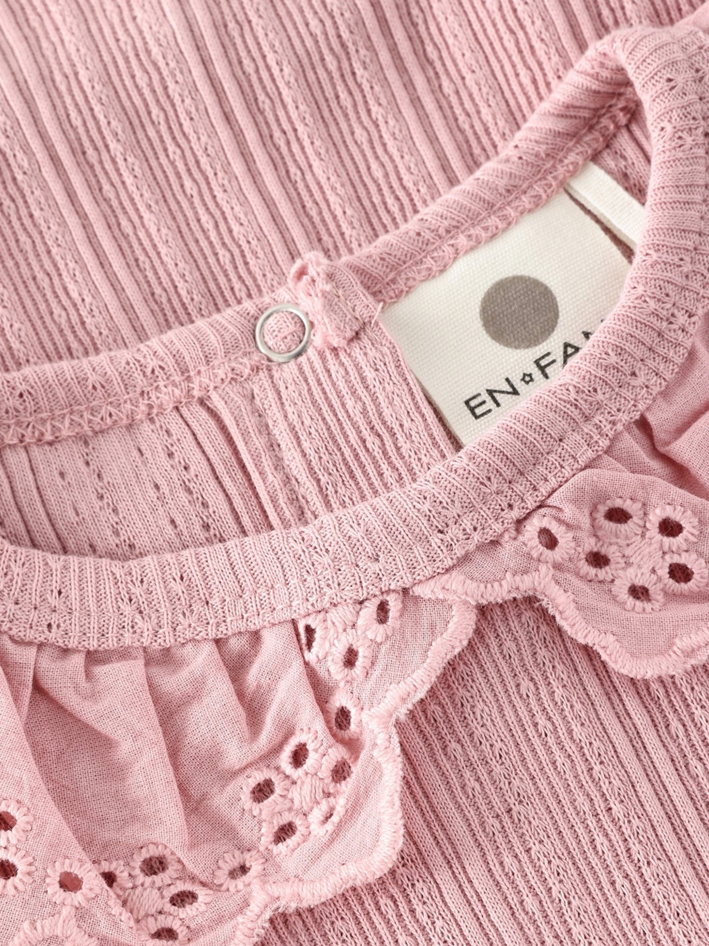 Pointelle romper met kraagje - Katoen - Body LS Pointelle - En Fant