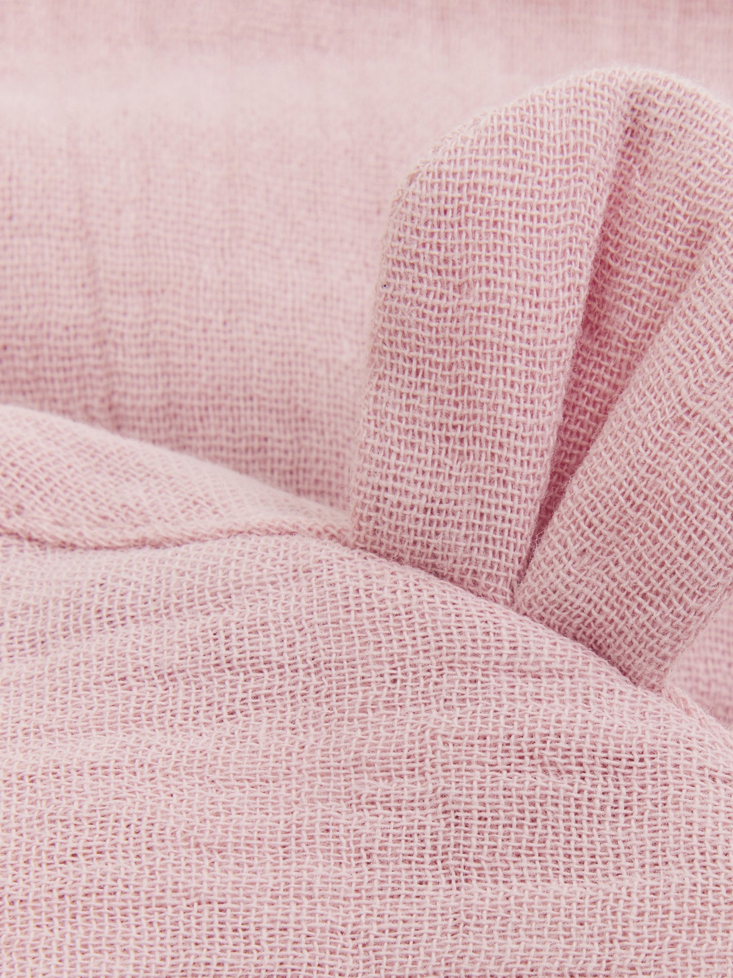 Baby zonnehoedje met oortjes - Roze - Katoen mousseline - HutteliHut