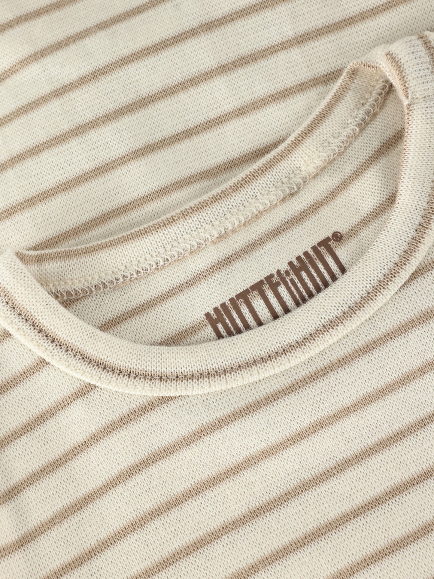 Romper lange mouw - Biologisch katoen - Body LS YD Stripe - White Pepper - Huttelihut