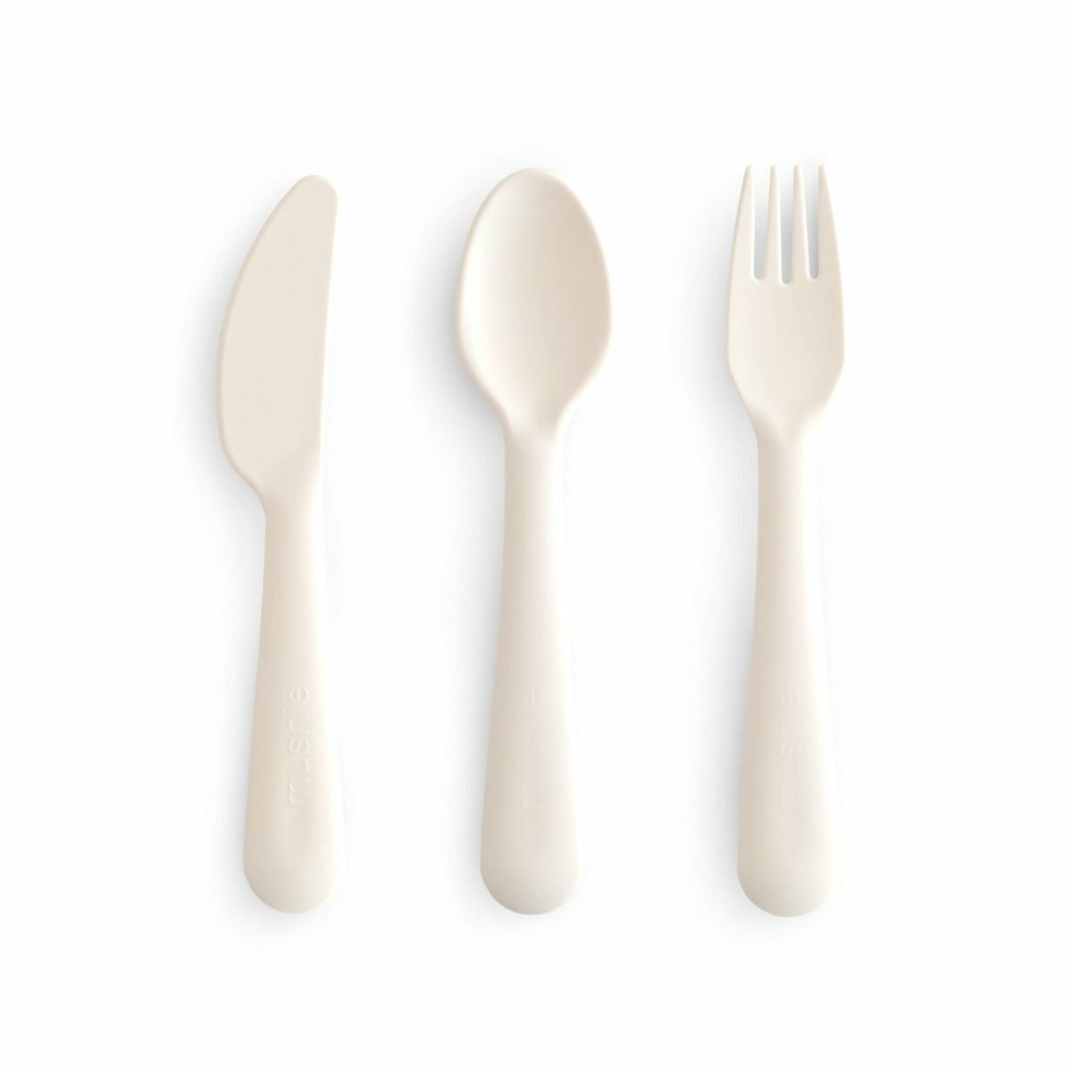 Bestekset baby - Niet-giftig plastic - Ivory - Mushie