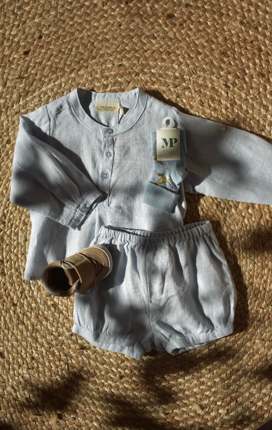 Linnen top Totoro - Blue mist/Blauw - MarMar Copenhagen