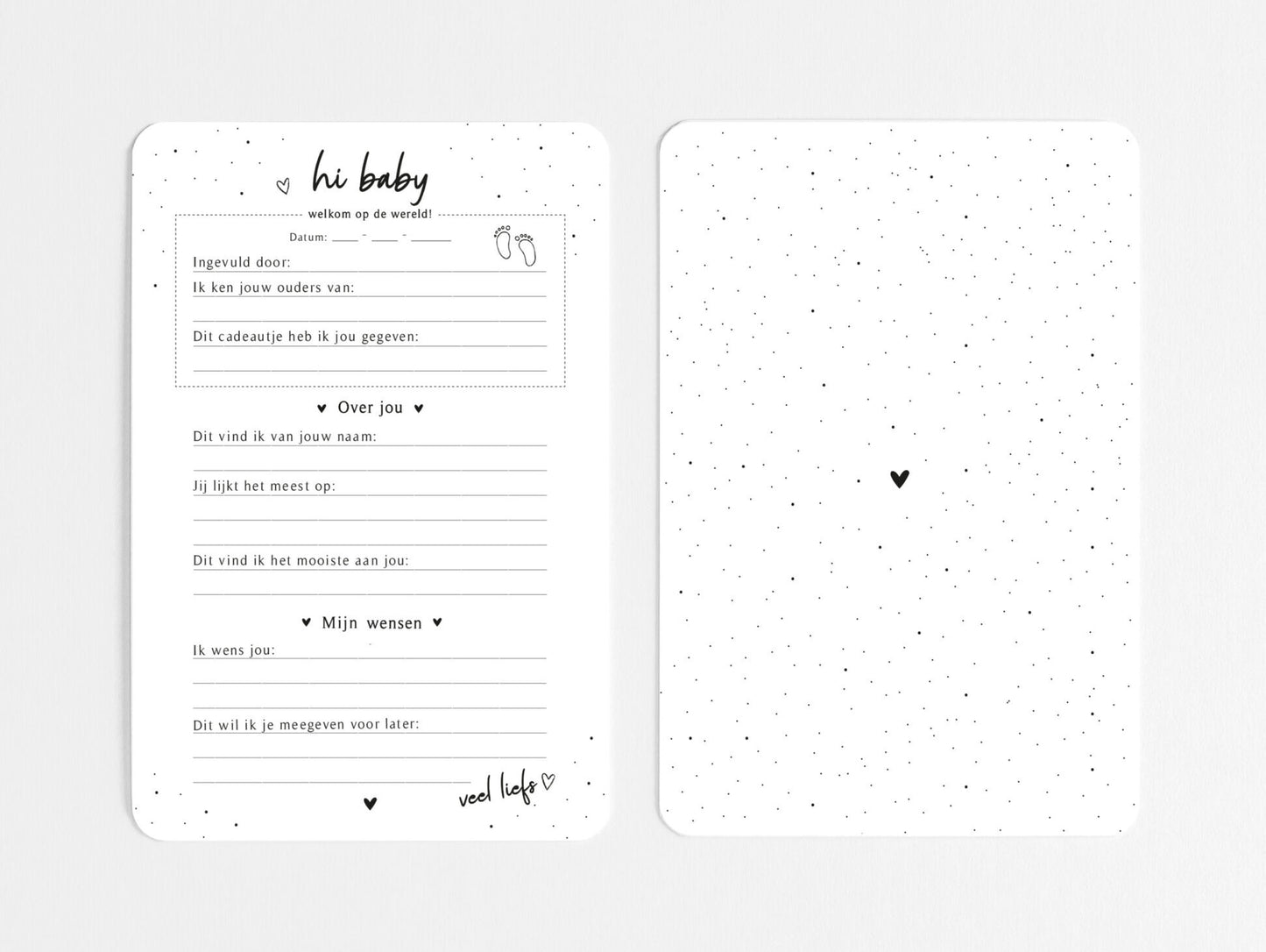 Fill-in Cards - Maternity Visit Fill-in Cards 20 pieces – A5 - Fyllbooks