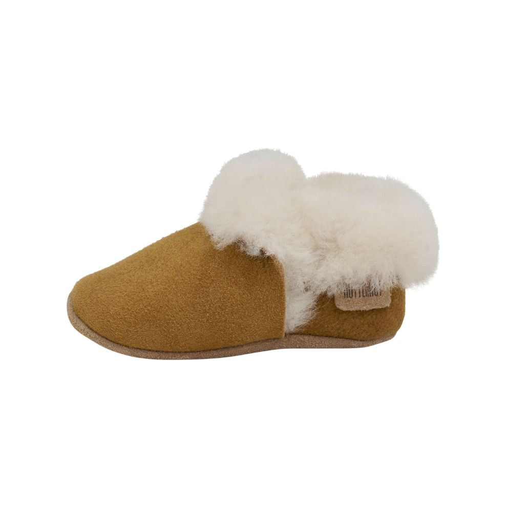 Slofjes Teddy - Suede - Camel - Huttelihut