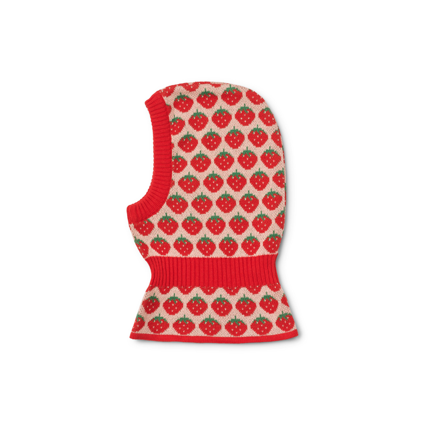 Gebreide balaclava Line – Blossom Pink Berry – 100% katoen – Flöss