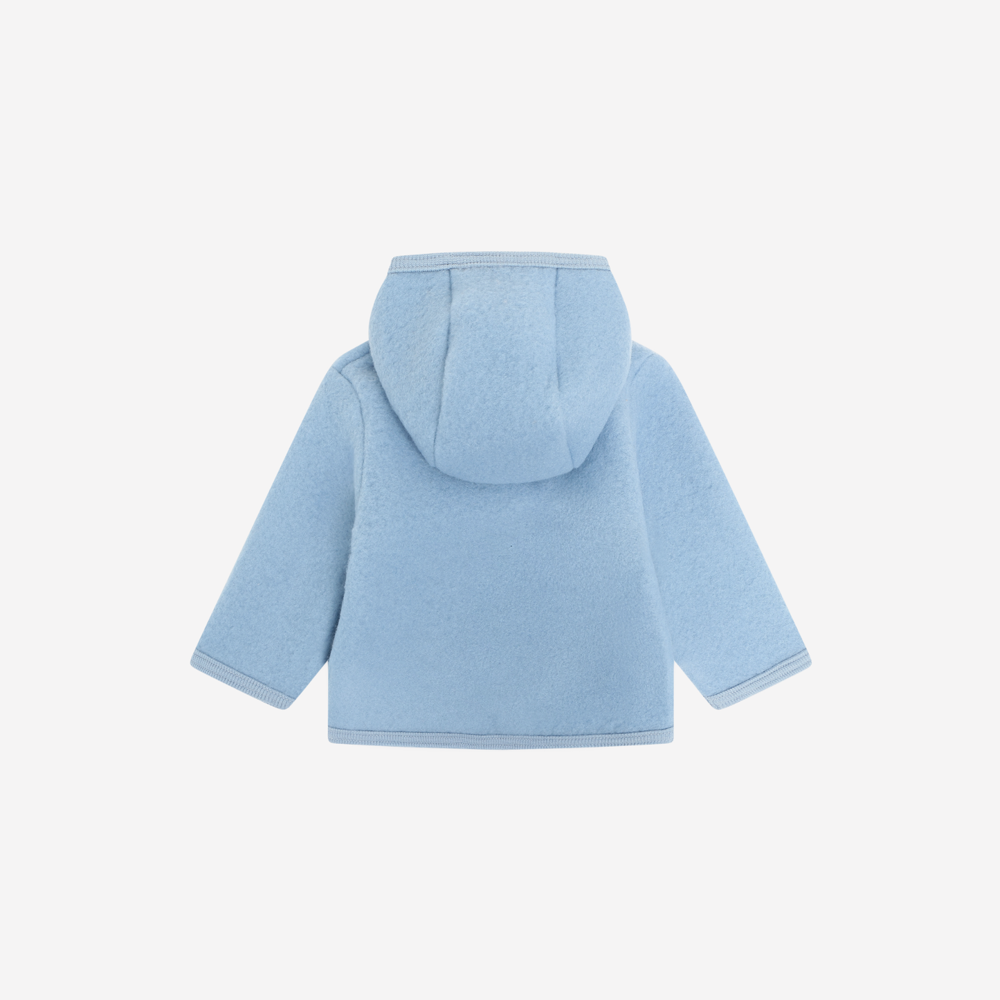 Jasje met capuchon - Merino wol fleece - 100% wol - HUTTEliHUT winward wachterkant