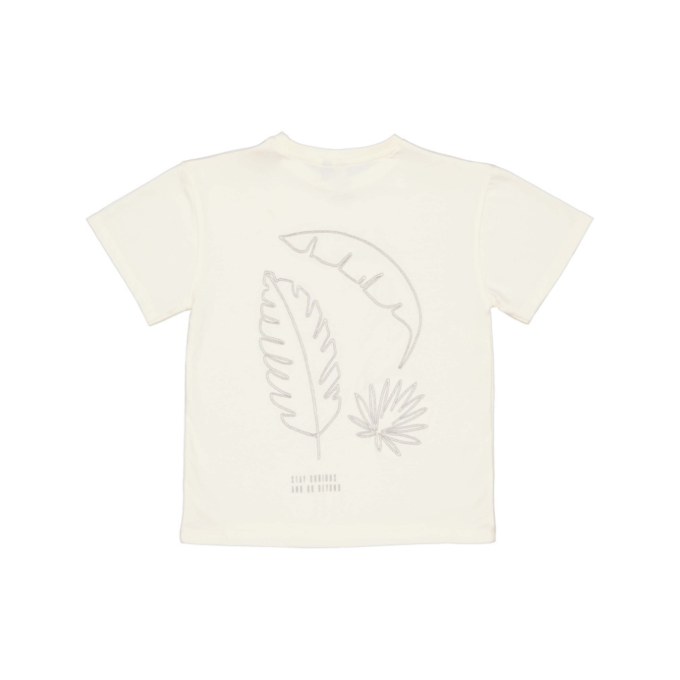 T-shirt met print Berny - Katoen - Wit/White Pearl - Levv Labels achter