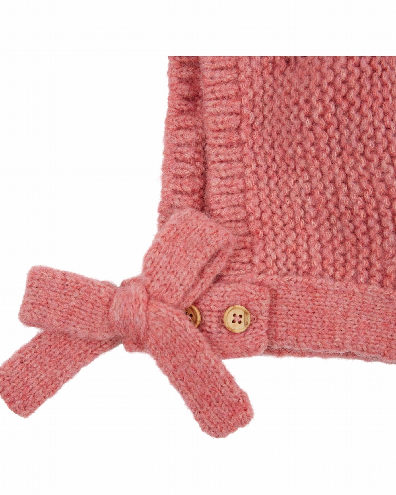 Gebreide capuchon met strik – Merinowol en Mako-katoen – Emile et Ida De Capuche Noe