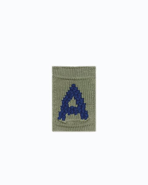 Gebreide letter vlaggetjes A-M - Knitted Letters - Blauwe tinten - SmallStuff