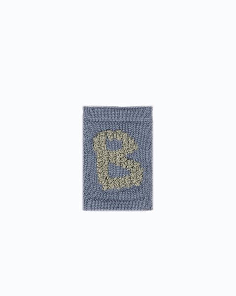 Gebreide letter vlaggetjes A-M - Knitted Letters - Blauwe tinten - SmallStuff