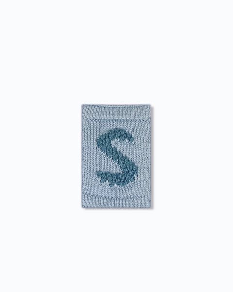 Gebreide letter vlaggetjes N-Z - Knitted Letters - Blauwe tinten - SmallStuff