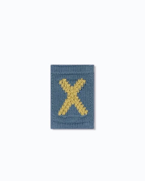 Gebreide letter vlaggetjes N-Z - Knitted Letters - Blauwe tinten - SmallStuff