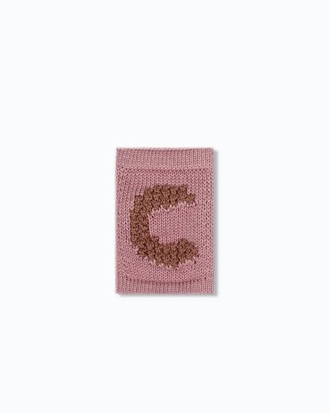 Gebreide letter vlaggetjes A-M - Knitted Letters - Roze tinten - SmallStuff