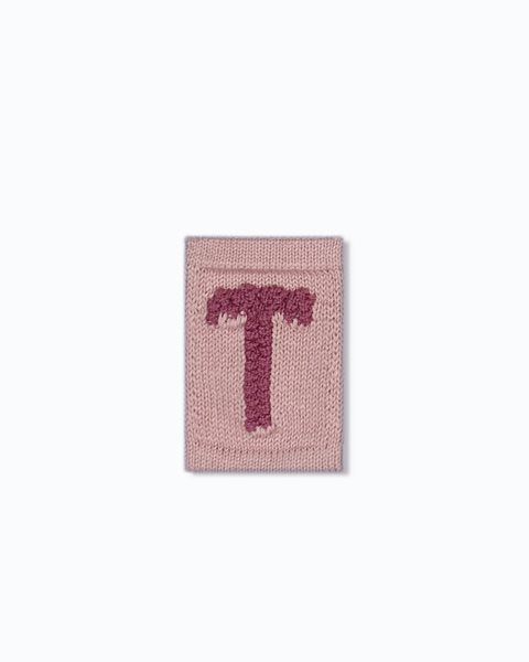 Gebreide letter vlaggetjes N-Z - Knitted Letters - Roze tinten - SmallStuf