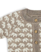 Vestje Olifantjes - Merino wol - Bruin - Smallstuff - productfoto