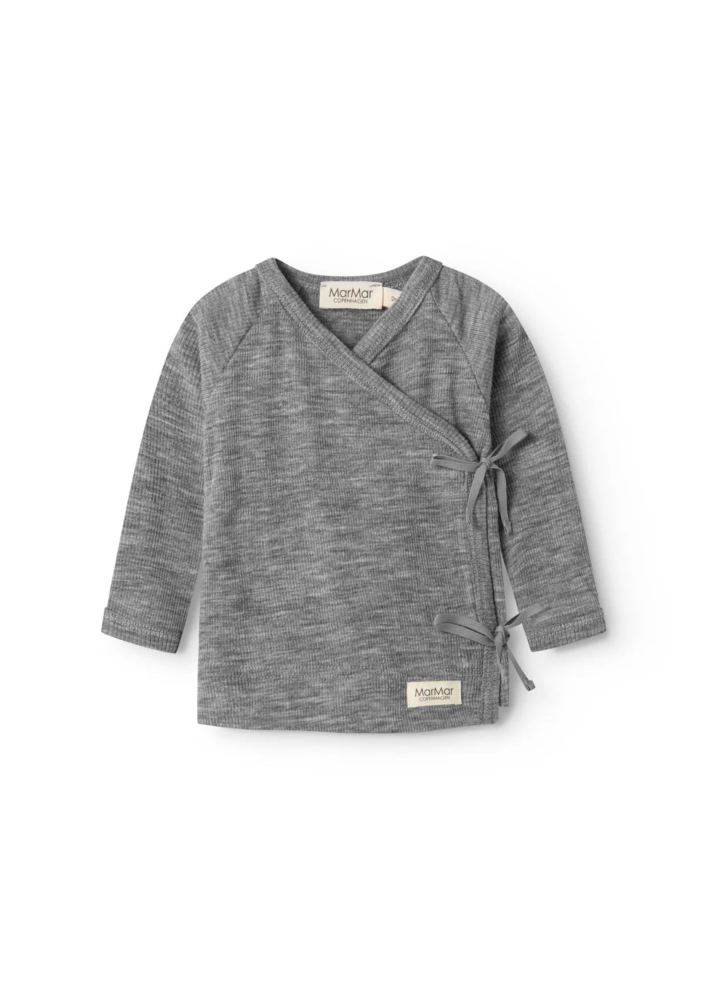 MarMar Copenhagen - Tut Wrap Wool Rib Top - Wikkeltruitje - 100% merinowol - productfoto