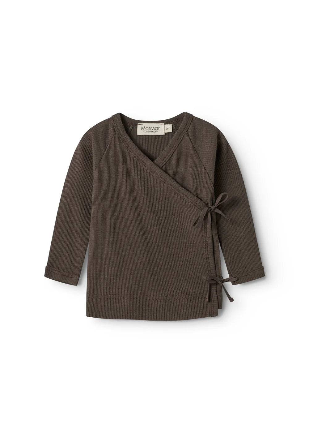 Overslag vestje - Tut Wrap LS Wool Rib - 100% merinowol - MarMar Copenhagen