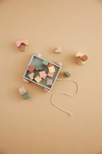 Houten Trekwagen met Blokken - 21 delige set - Kid's Concept - productfoto - afbeelding 3