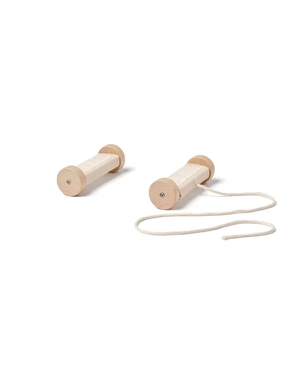 Trekpaardje Dotty Aiden - 2 in 1 - Pull Along - Beige/Wit - Kid's Concept - productfoto - afbeelding 3