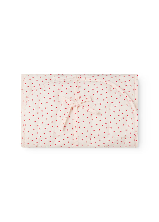 Changing Mat - Organic Cotton - Happy Hearts - MarMar Copenhagen