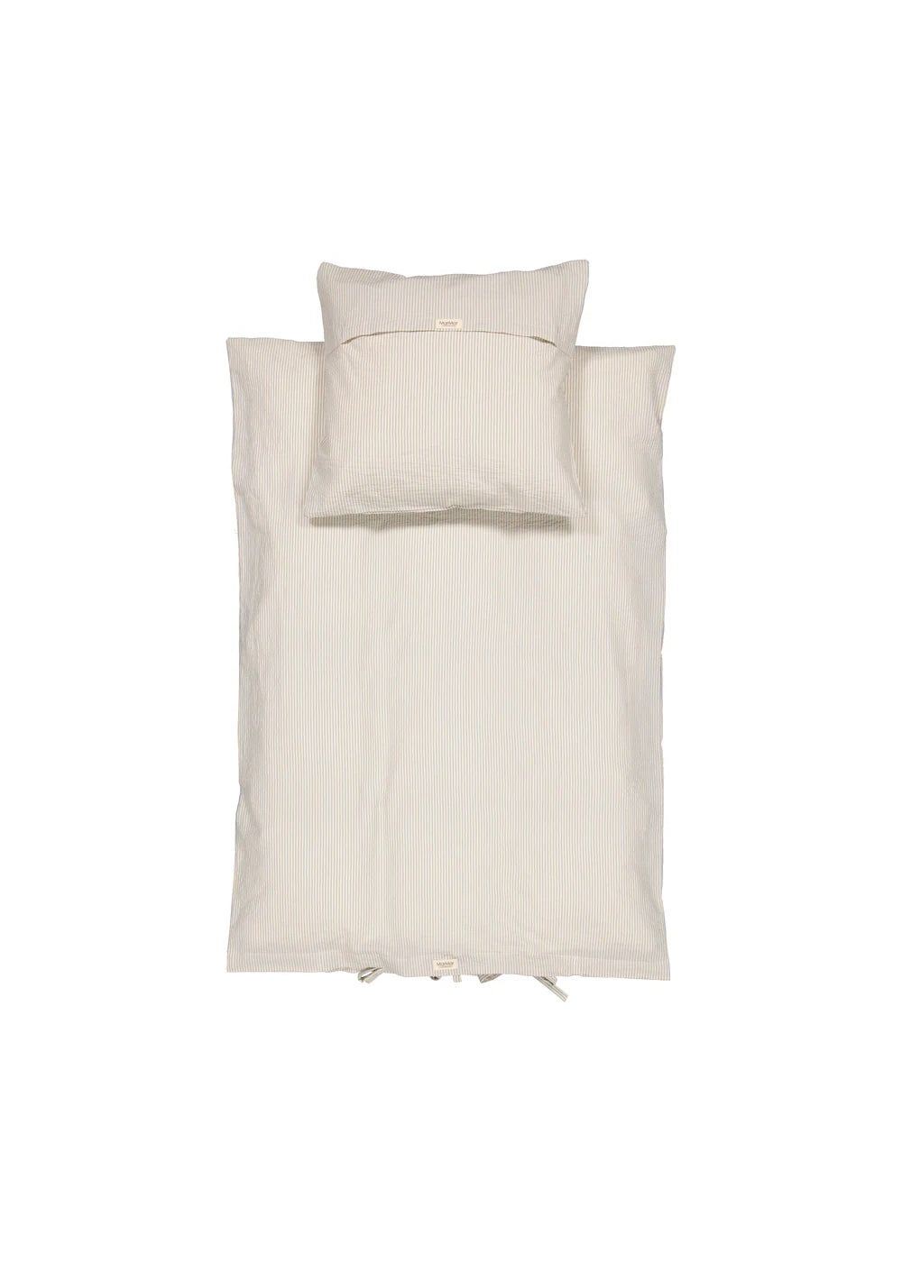 Bed Linen Junior – Blue Stone Stripe – Coton biologique – Housse de couette junior à rayures tissées – 100 × 140 cm – MarMar Copenhagen