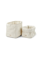 Nursery Storage Bags – Deep Lake Check – Set of 2 quilted storage baskets – Organic cotton – MarMar Copenhagen