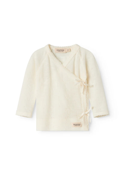 Overslag vestje - Tut Wrap LS Wool Pointelle - 100% merinowol - MarMar Copenhagen