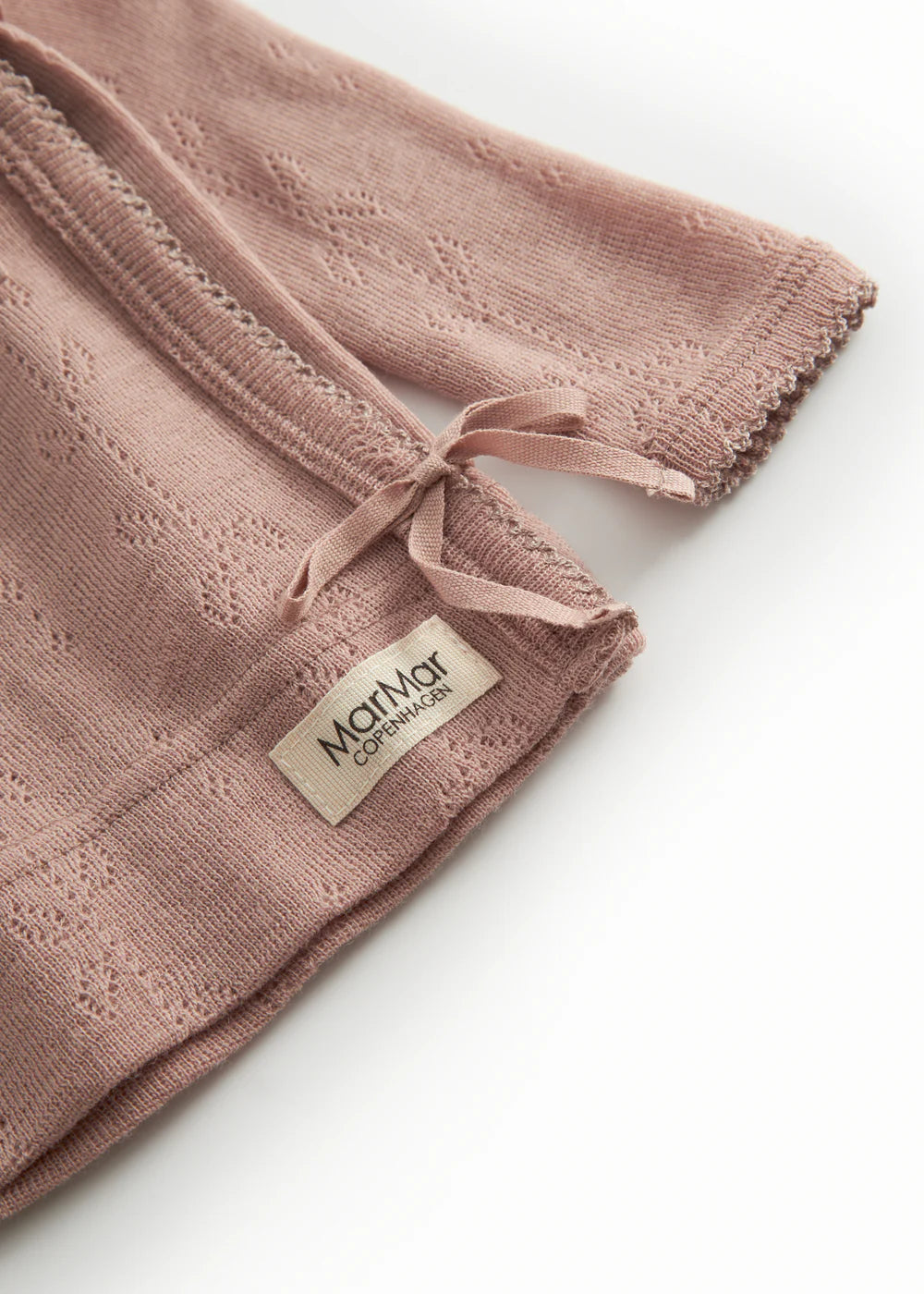 Overslag vestje - Tut Wrap LS Wool Pointelle - 100% merinowol - MarMar Copenhagen