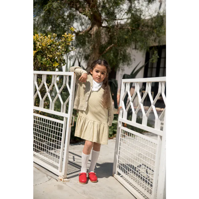 Baby kniekousjes - Creme Pointelle - Katoen - Marmar Copenhagen