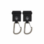 Kinderwagenhaken met Karabijnhaak (2-pack) – Olive, Beige, Black & Anthracite – LÄSSIG