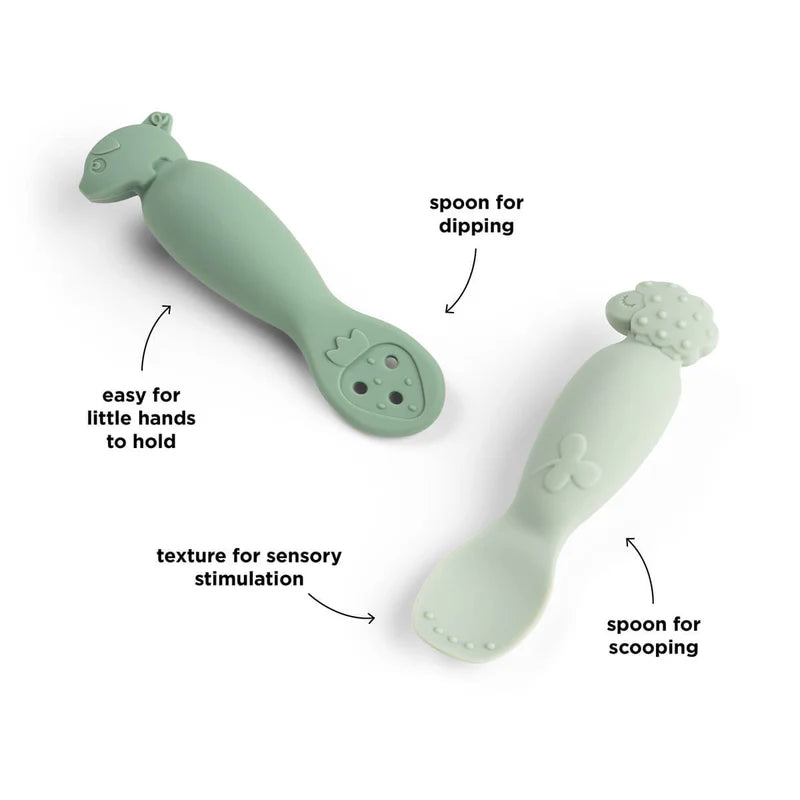 Learning spoon set - Learning spoon set - Tiny farm - Green - Done by Deer