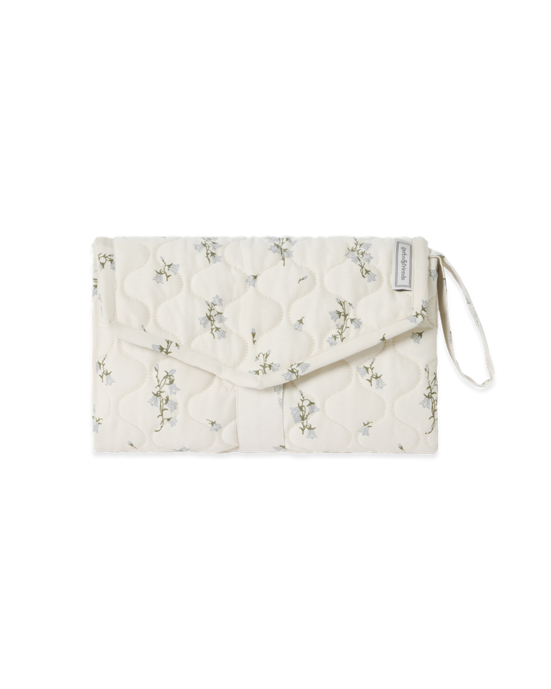 Wickelunterlage - Changing Mat Quilted Bluebell - Bio-Baumwollsatin - Garbo&Friends