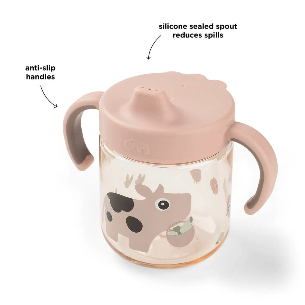 Sippy Cup - Spout Cup with 2 Handles - Tiny Farm - Powder - Done by Deer