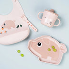 Siliconen Stick&Stay bord - Zuignap bord Pigee - Powder - Done by Deer - productfoto - afbeelding 2