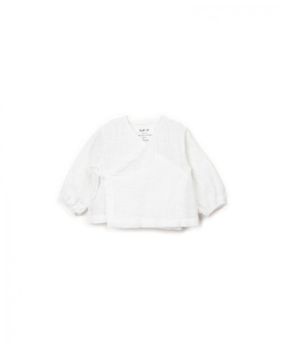 Wrap blouse muslin - White - 100% organic cotton - Play Up