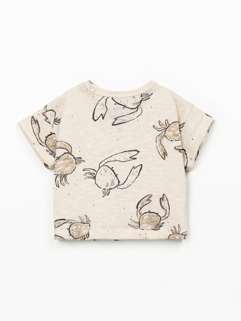 T-shirt met krabprint - Raw - 100% biologisch katoen - Play Up - achterkant