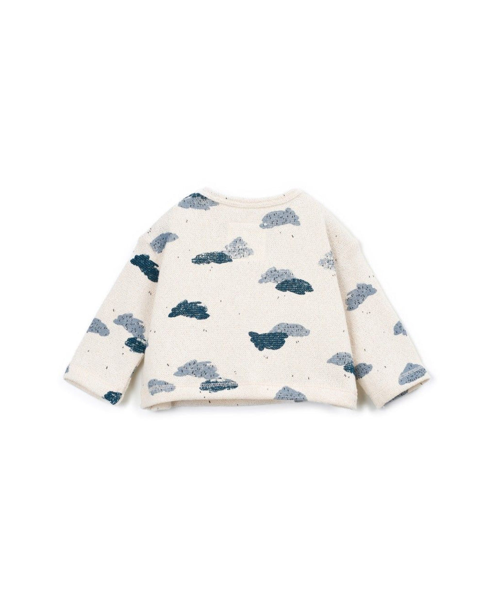 Baby sweater met wolkenprint - Katoenmix - Clouds Detail - Play Up