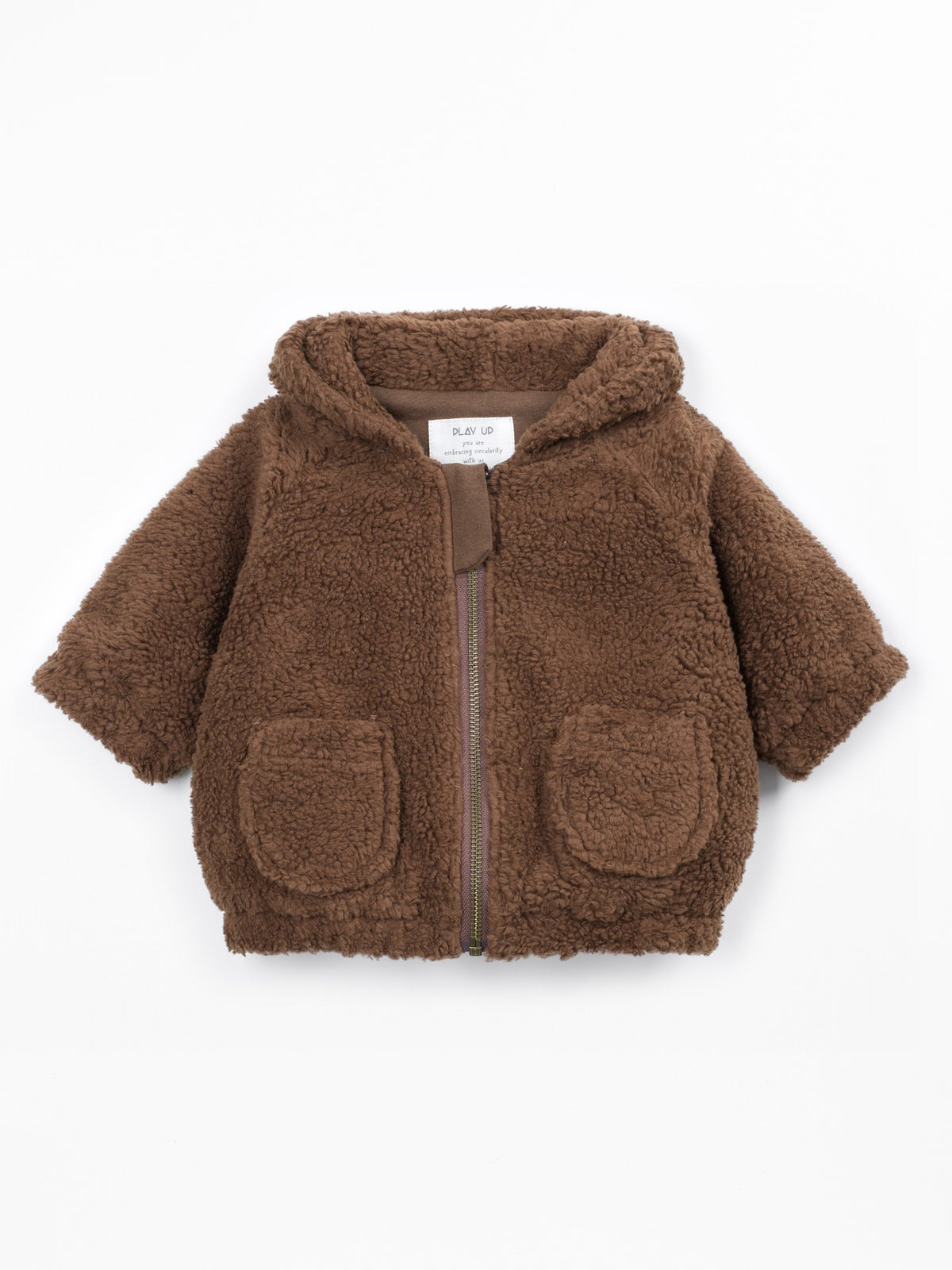 Teddy babyjasje - Biologisch katoen - Bruin - Play Up