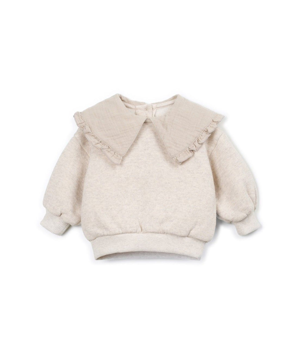 Fleece sweater met kraag – Katoen & gerecyclede materialen – Play Up