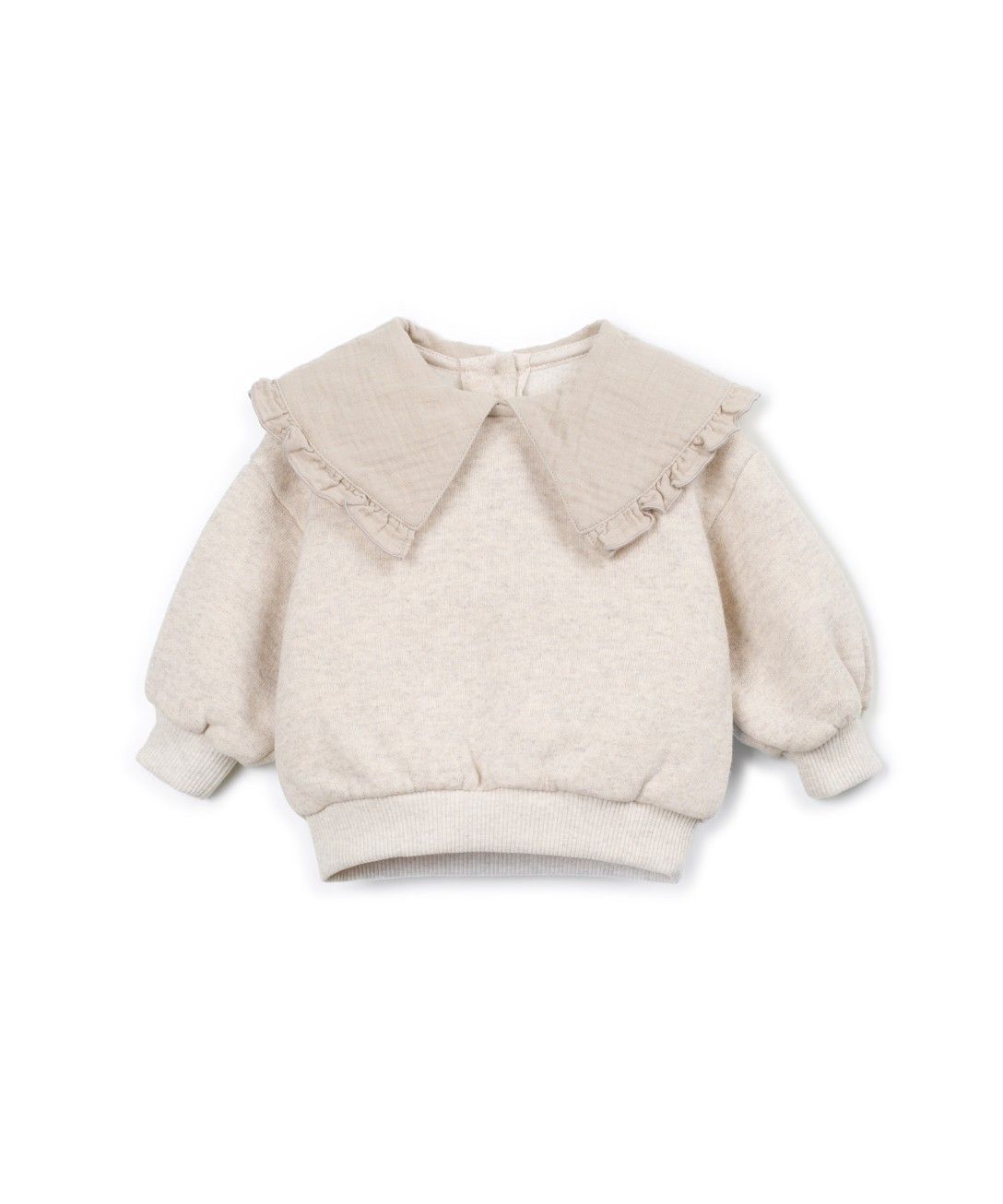 Fleece sweater met kraag – Katoen & gerecyclede materialen – Play Up