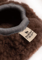 Wollene Kinderhausschuhe - Cloudlet Junior Choco Martini – 100% Wolle – Alwero x Salty Stitch