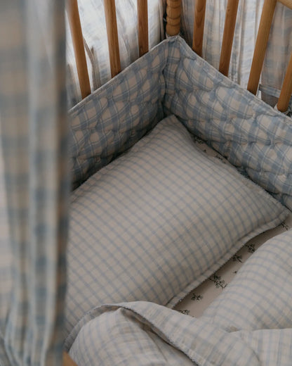 Gewatteerde ledikantbumper Plaid - Biologisch katoen - 360 x 30 cm - Garbo&Friends