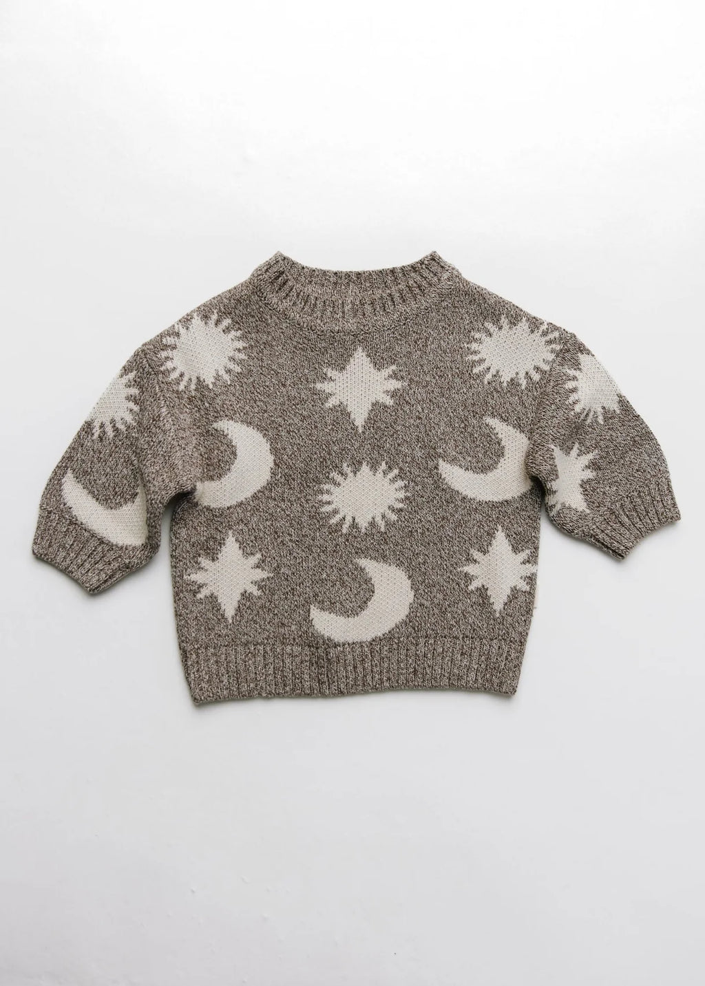 Moon & Stars Sweater – Mushroom – 100% Organic Cotton – Claude & Co