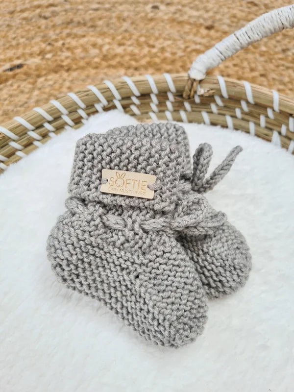 Babyschuhe - 0-6 Monate - Merinowolle - Handgemacht - Softie Baby Musthaves