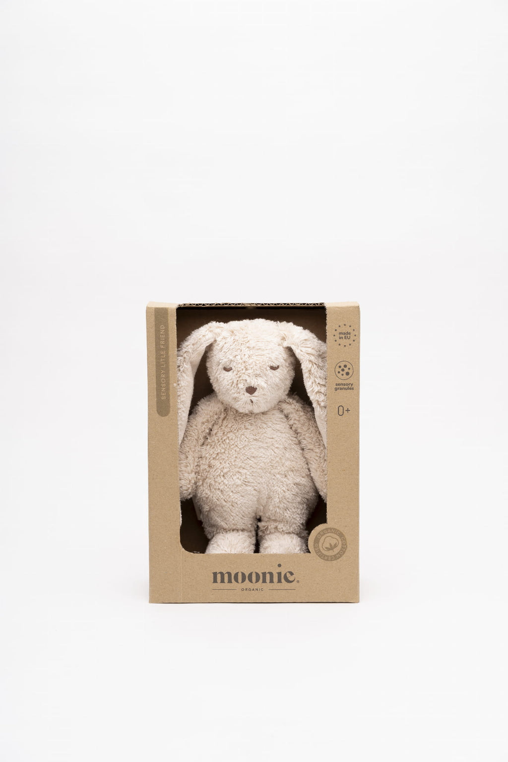 Sensory Mini Moonie Bunny - Sensorische Knuffel - Biologisch katoen - GOTS - Moonie - verpakking - afbeelding 5