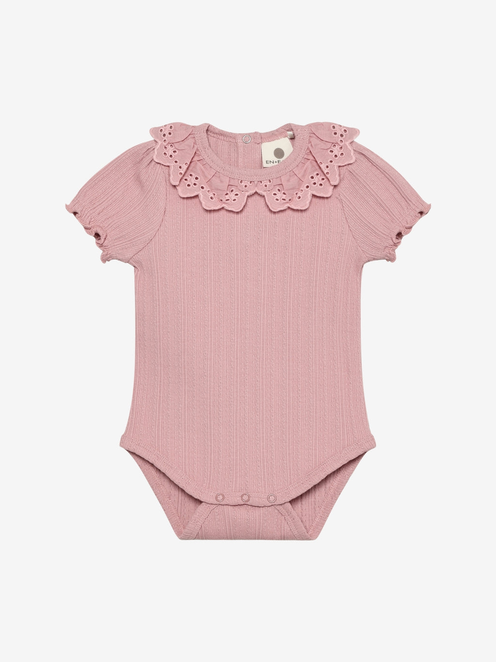 Pointelle romper met kraagje - Korte mouw - Katoen - Body LS Pointelle - En Fant - voorkant - afbeelding 2