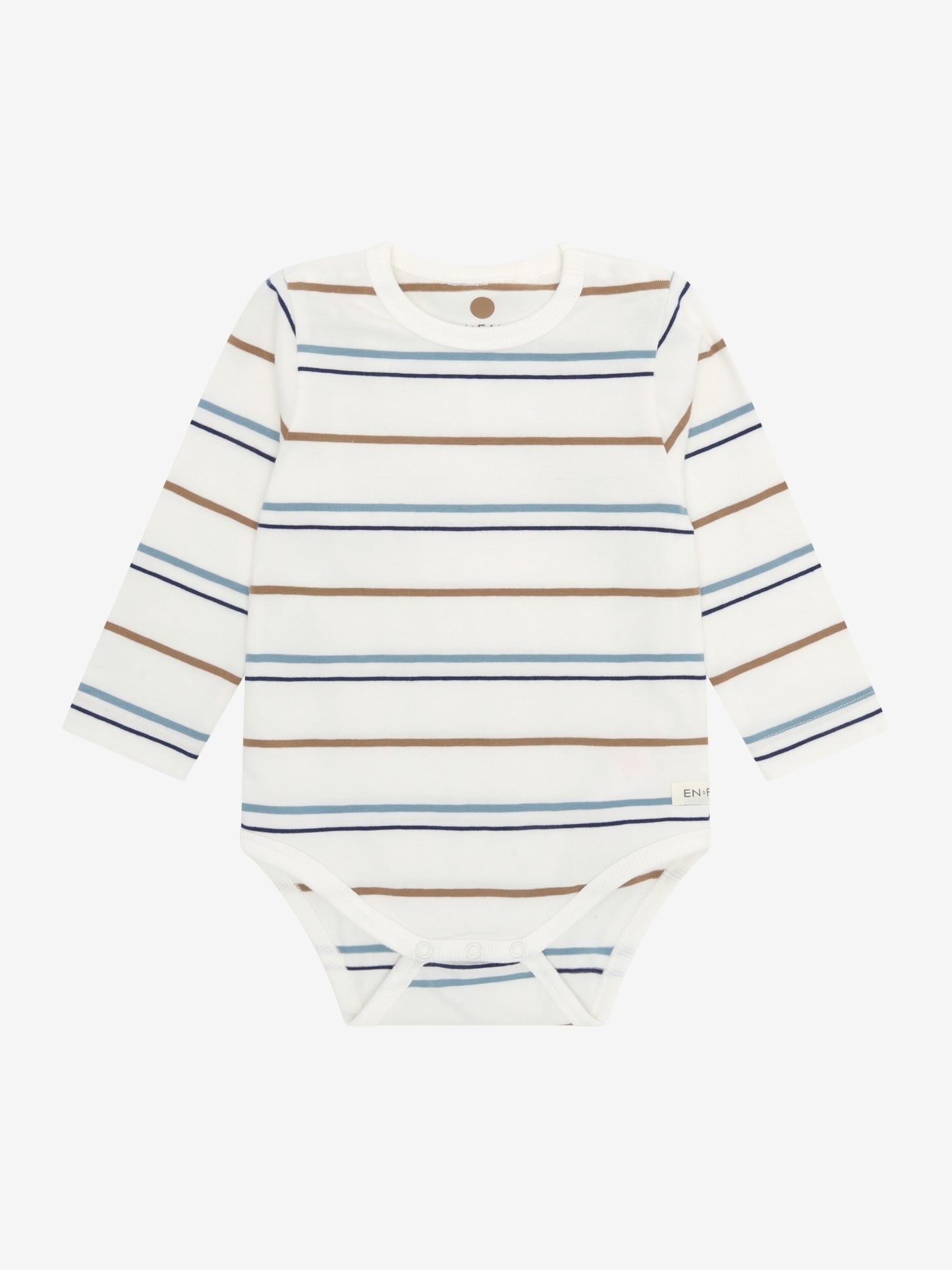 Bodysuit long sleeve - Organic cotton - Egret/Striped - Body LS Stripe - En Fant