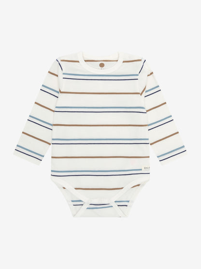 Bodysuit long sleeve - Organic cotton - Egret/Striped - Body LS Stripe - En Fant